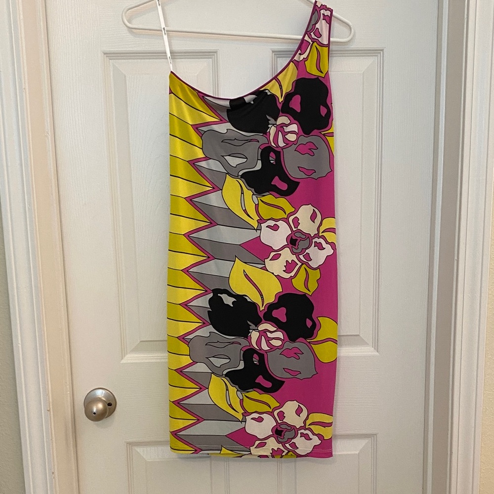 Analili Pink and Yellow Floral Dress